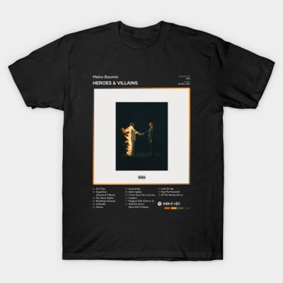 Metro Boomin Heroes And Villains Tracklist Album T-Shirt Official Metro Boomin Merch