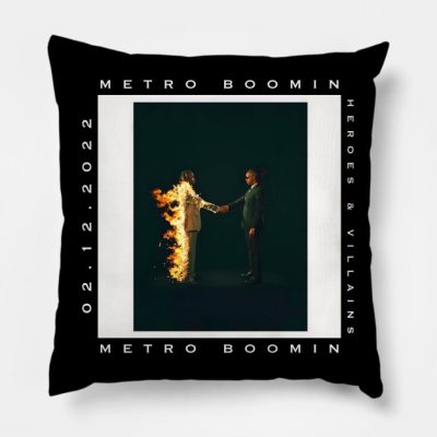 Heroes And Villains Throw Pillow Official Metro Boomin Merch