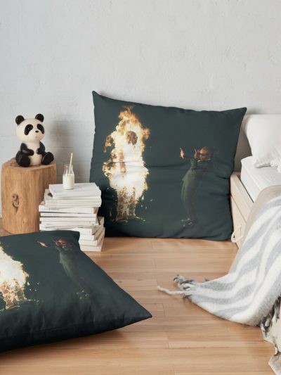 Metro Boomin - Heroes & Villains Throw Pillow Official Metro Boomin Merch