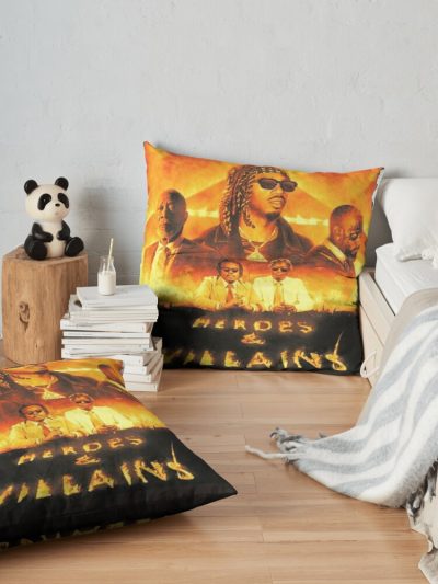 Metro Boomin Heroes And Villains Throw Pillow Official Metro Boomin Merch