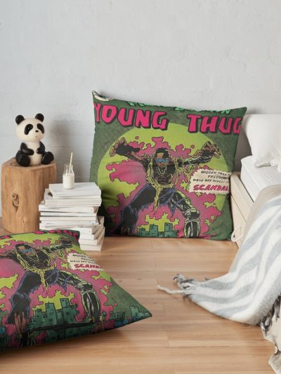 Metro Boomin Young Thug Heroes And Villains Album Throw Pillow Official Metro Boomin Merch