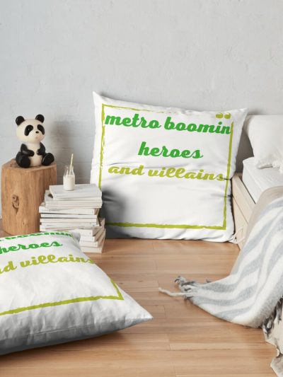 Metro Boomin Heraes And Villains Throw Pillow Official Metro Boomin Merch