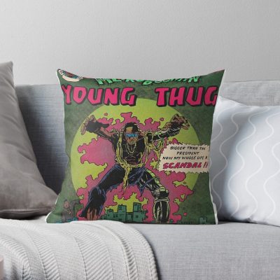 Metro Boomin Young Thug Heroes And Villains Album Throw Pillow Official Metro Boomin Merch