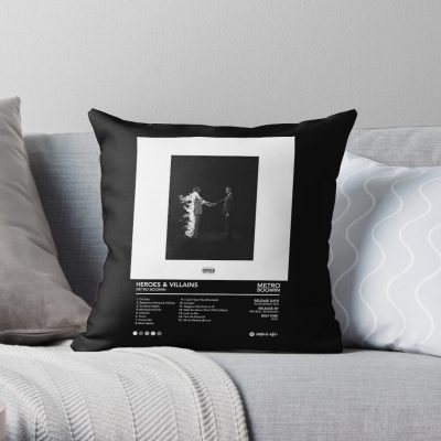 Metro Boomin - Heroes And Villains | Metro Boomin Album Throw Pillow Official Metro Boomin Merch