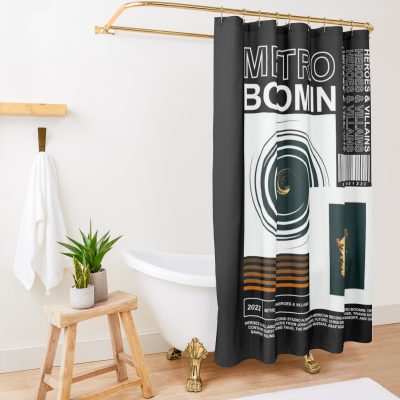 Metro Boomin - Heroes And Villains | Metro Boomin Album Shower Curtain Official Metro Boomin Merch